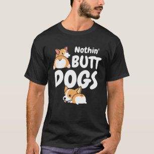 Baktryck, ingen tunn hundar söt Corgi T Shirt