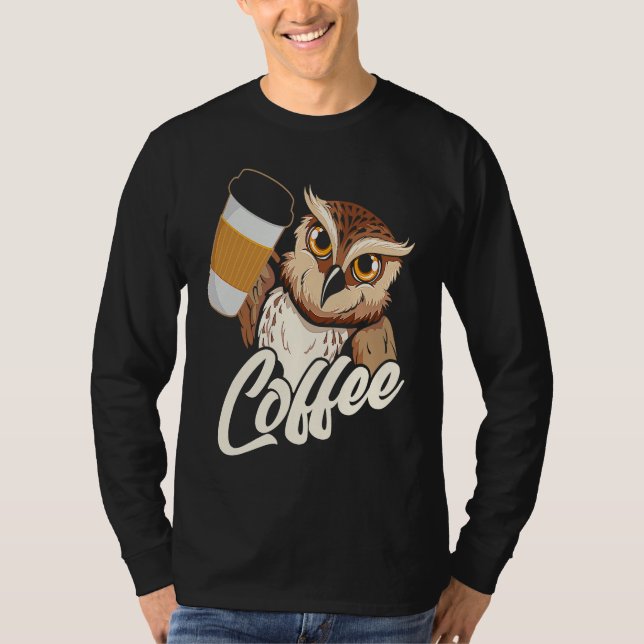 Baktryck kaffekolv t shirt (Framsida)