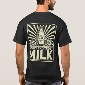 Baktryck Lätt Exalterad Av Mjölk Retro Mejeriprodu T Shirt