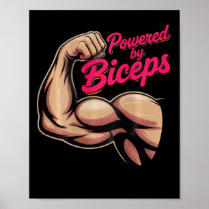 Baktryck Rolig Gym Humor Biceps-framsteg Drivs Av Poster