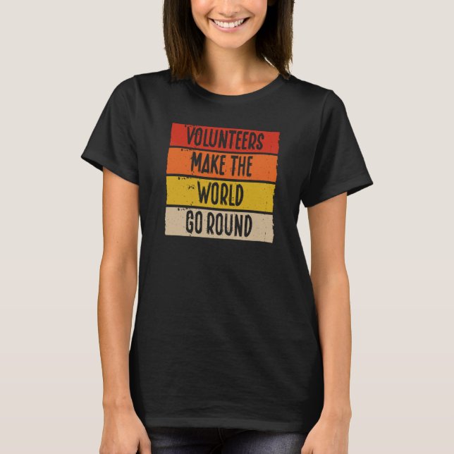 Baktrycksvolunna gör världen till en runda t shirt (Framsida)
