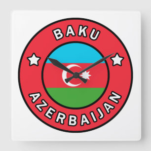 Baku Azerbajdzjan Fyrkantig Klocka