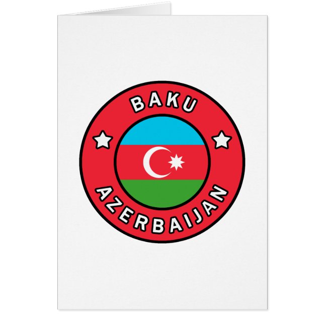 Baku Azerbajdzjan Hälsningskort (Framsidan)