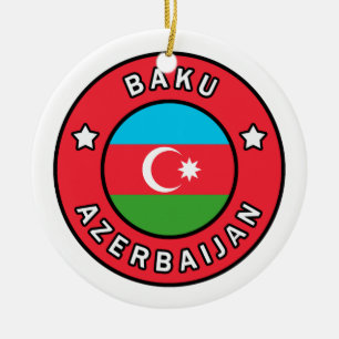 Baku Azerbajdzjan Julgransprydnad Keramik