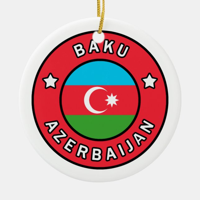 Baku Azerbajdzjan Julgransprydnad Keramik (Framsidan)