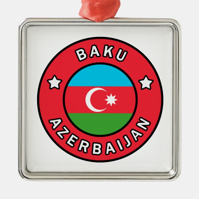 Baku Azerbajdzjan Julgransprydnad Metall (Framsidan)
