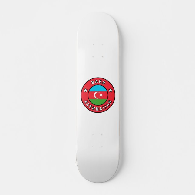 Baku Azerbajdzjan Mini Skateboard Bräda 18,5 Cm (Framsida)
