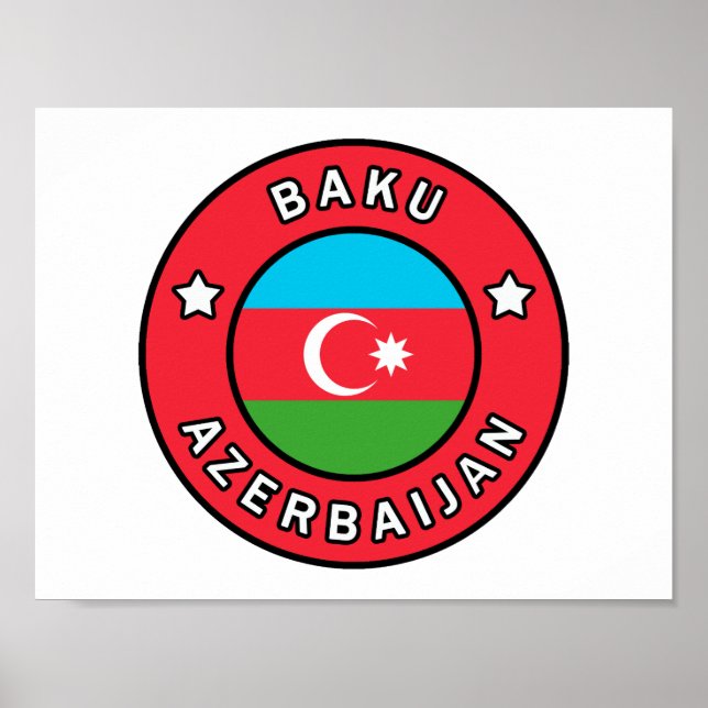 Baku Azerbajdzjan Poster (Framsidan)