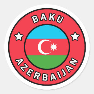 Baku Azerbajdzjan Runt Klistermärke