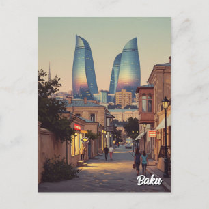 Baku Azerbajdzjan Travel Vykort