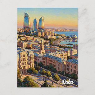 Baku Azerbajdzjan Travel Vykort