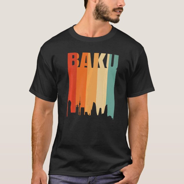 Baku Skyline T Shirt (Framsida)