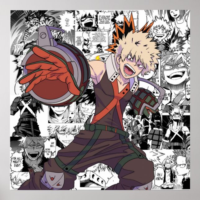 Bakugou Collage Poster (Framsidan)