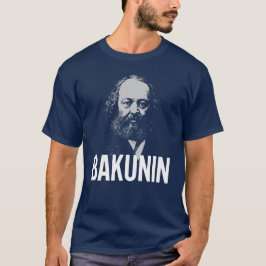 Bakunin Porträtt Fet Typografi T Shirt