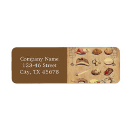 bakverk av bakverk för bakverk av bakkakor för fra returadress etikett