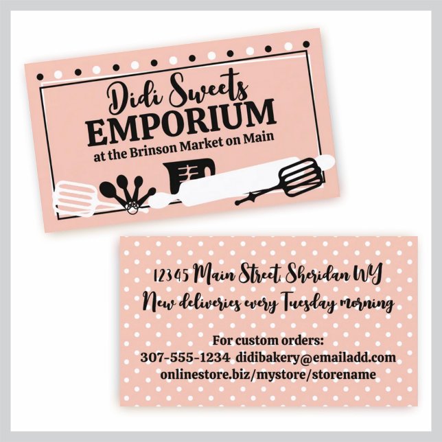 bakverk, bakverk, bakverk, kakor visitkort (Skapare uppladdad)