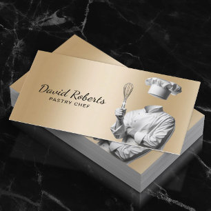 Bakverk Chef & Whisk Modern Guld Bakery Visitkort