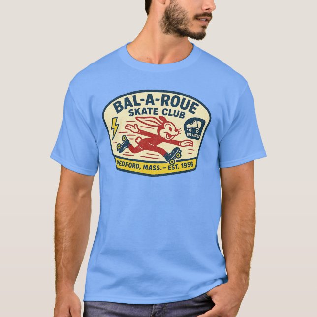 Bal-a-Roue Medford, MORSA Retro Roller Skating Vin T Shirt (Framsida)