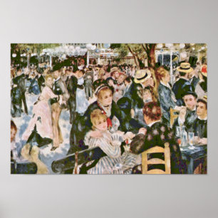 Bal du Moulin de La Galette av Pierre-Auguste Poster