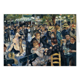 Bal Du Moulin De La Galette av Pierre-Auguste Reno Hälsningskort