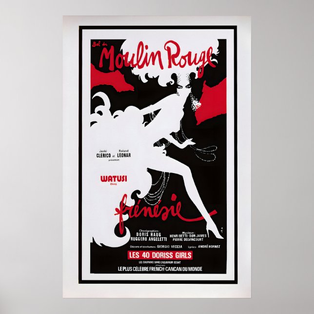Bal du Moulin Rouge Frénésie by Rene Gruau Poster (Framsidan)