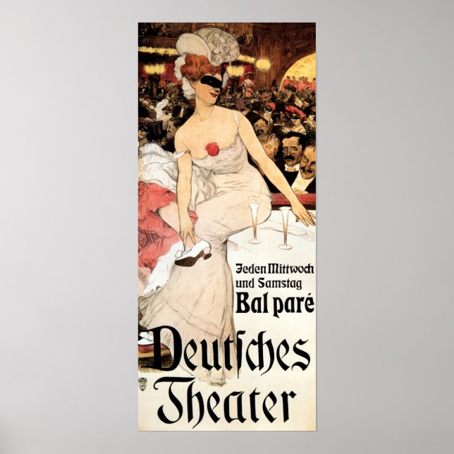BAL PARE Deutsches Theater Restaurant Adolf Munzer Poster (Framsidan)
