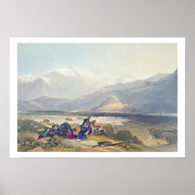Bala Hissar och staden Kabul med brittisk Kan Poster (Framsidan)