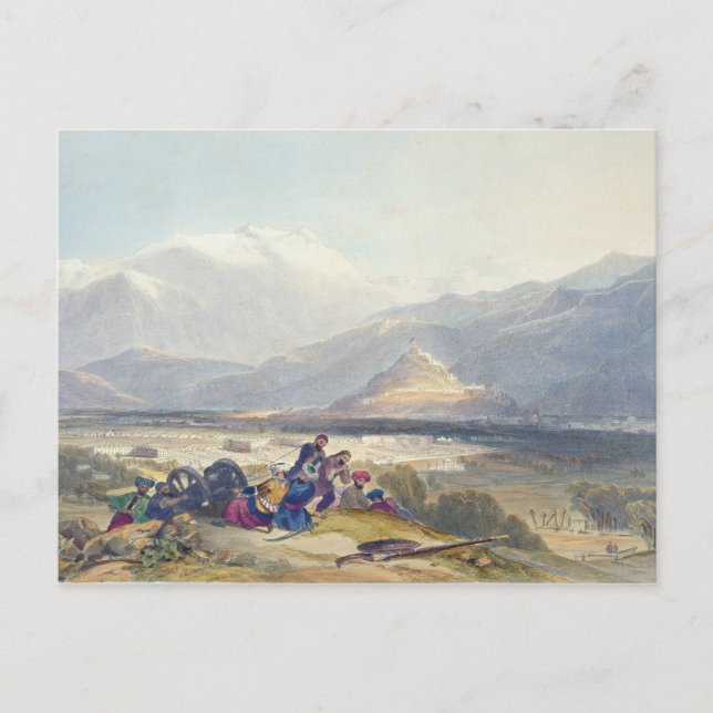 Bala Hissar och staden Kabul med brittisk Kan Vykort (Framsida)