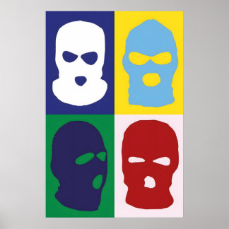 Balaclava Japansk Abstrakt Bauhaus Formel Modern Poster