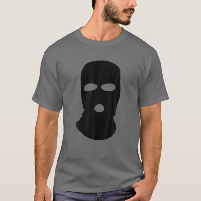 Balaclava Motif , Mask Hoodie från Ansikte, maskde T Shirt (Framsida)