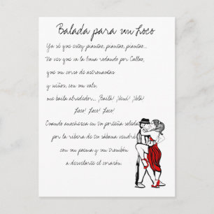 Balada para un loco Tango Lyrics Vykort