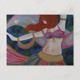 Baladi, Belly Dancer Bevackra Art-vykort Vykort