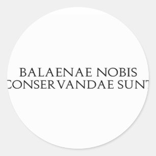 Balaenae Nobis klistermärkear Runt Klistermärke