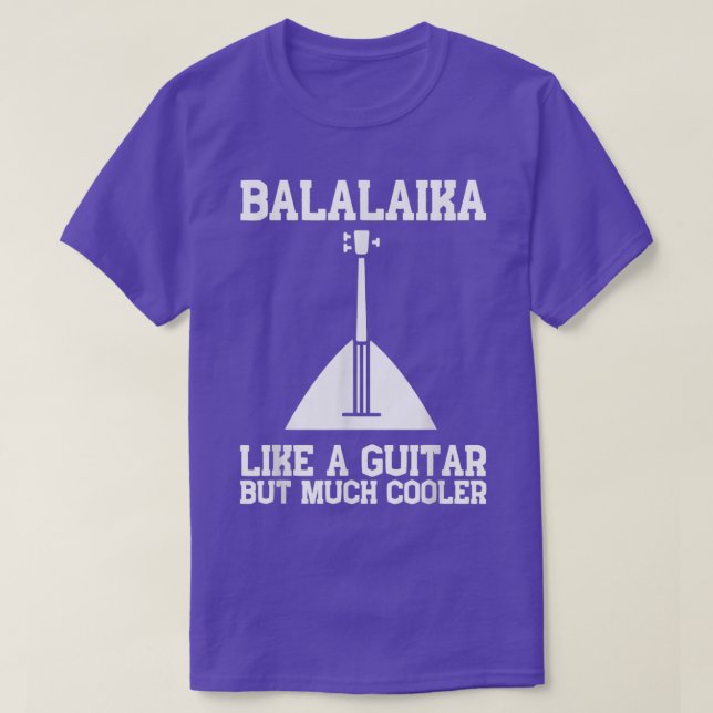 Balalaika Guitar Ukulele Baglama Russian FolMusi T Shirt (Design framsida)
