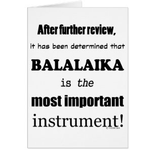 Balalaikas viktigaste instrument hälsningskort