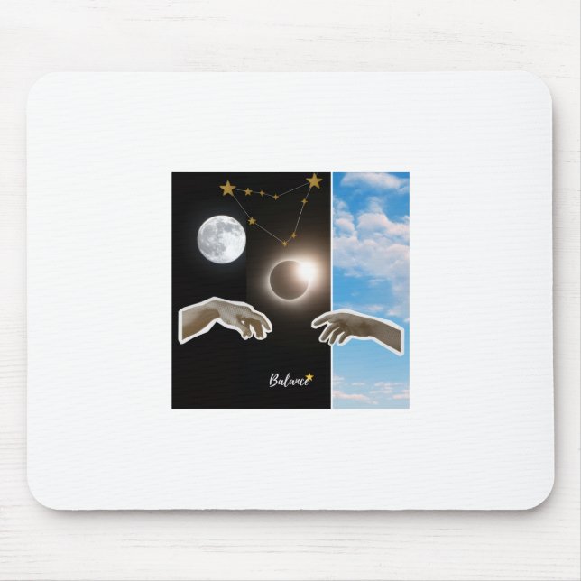 Balance Astrology Eclipse and Moon Surreal Poster Musmatta (Framsidan)