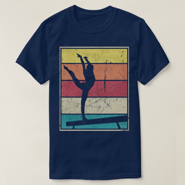 Balance Beam Gymnastics Girl T Shirt (Design framsida)