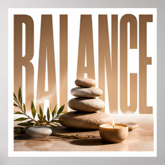 Balance Lyx Wellness Redaktionell Livsstil Poster