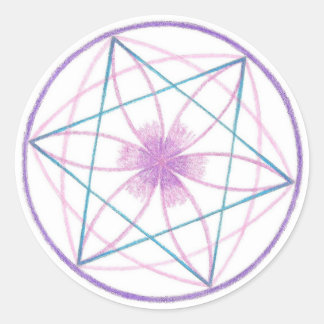 Balance Mandala Runt Klistermärke