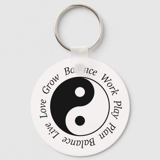 Balance Yin Yang Keychain Nyckelring (Framsida)