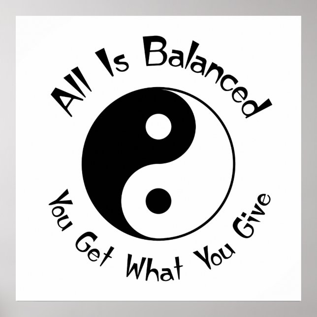 Balance Yin Yang Poster (Framsidan)