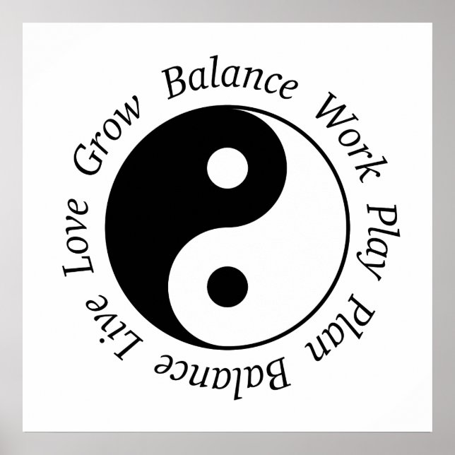 Balance Yin Yang Poster (Framsidan)