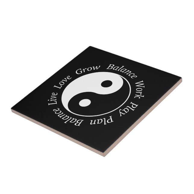 Balance Yin Yang Symbol Kakelplatta (Sidan)