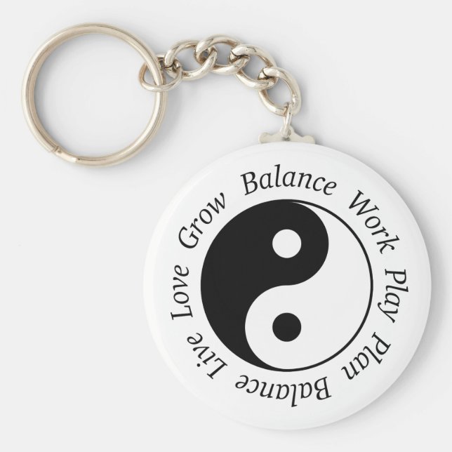 Balance Yin Yang Symbol Nyckelring (Framsidan)
