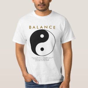 Balance Yoga Yin Yang med citat Tee