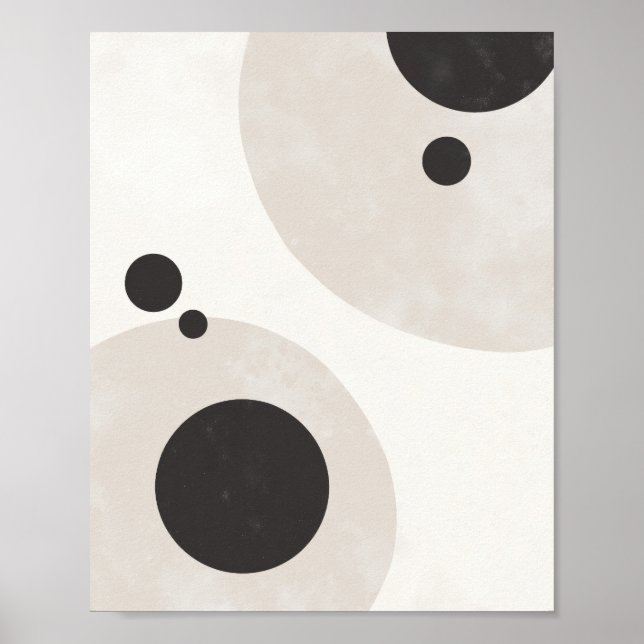 Balanced Circles – Neutral Abstract Wall Art Poster (Framsidan)