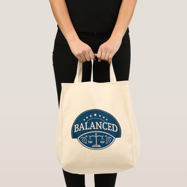 Balanced Grocery Tote Bag Tygkasse (Framsida (produkt))