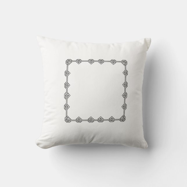Balanced Soul Pillow | Minimalist Tibetan Boho Aes Kudde (Framsida)