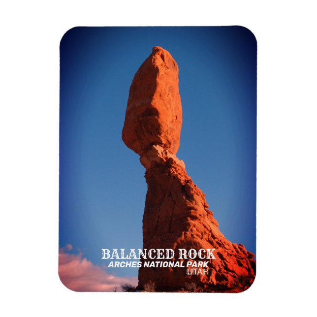 Balanced Sten, Arches National Park, Utah Magnet (Vertikal)