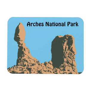 Balanced sten in Arches National Park-Utah, USA Magnet